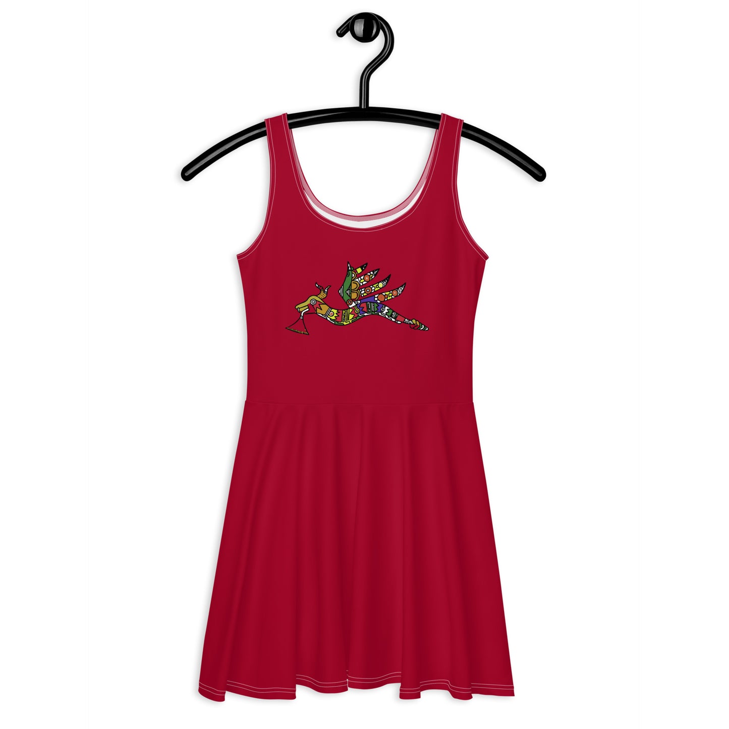 Skater Dress Winged Serpent RED