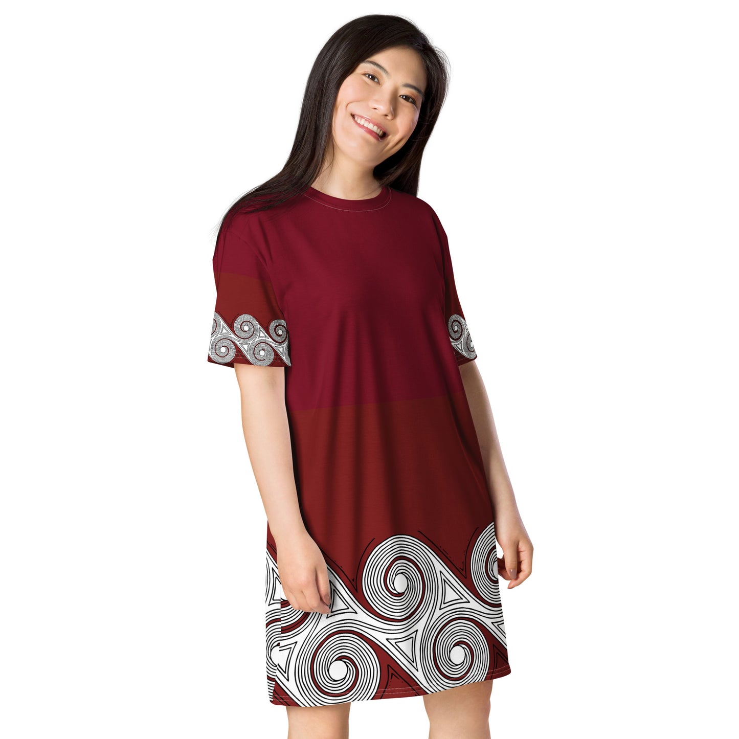 T-shirt dress Brick Swirl