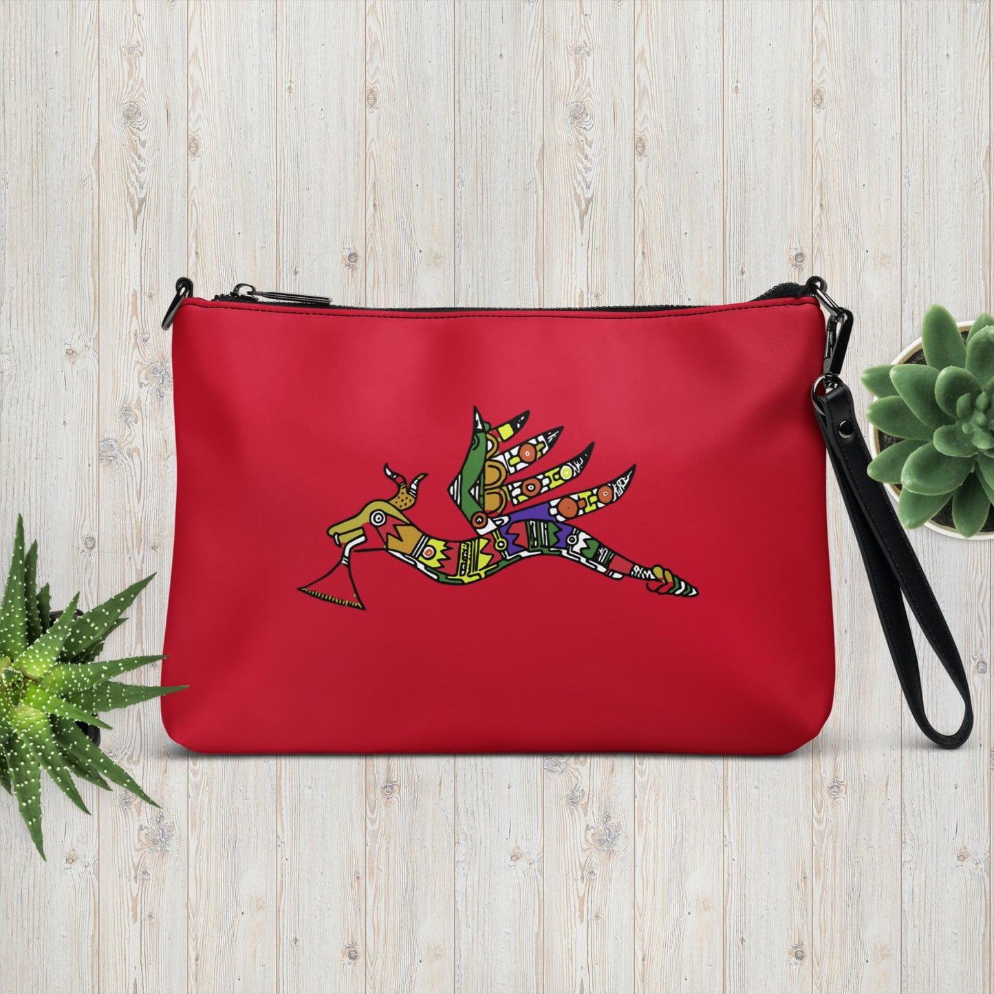 Crossbody Winged Serpent Red Handbag