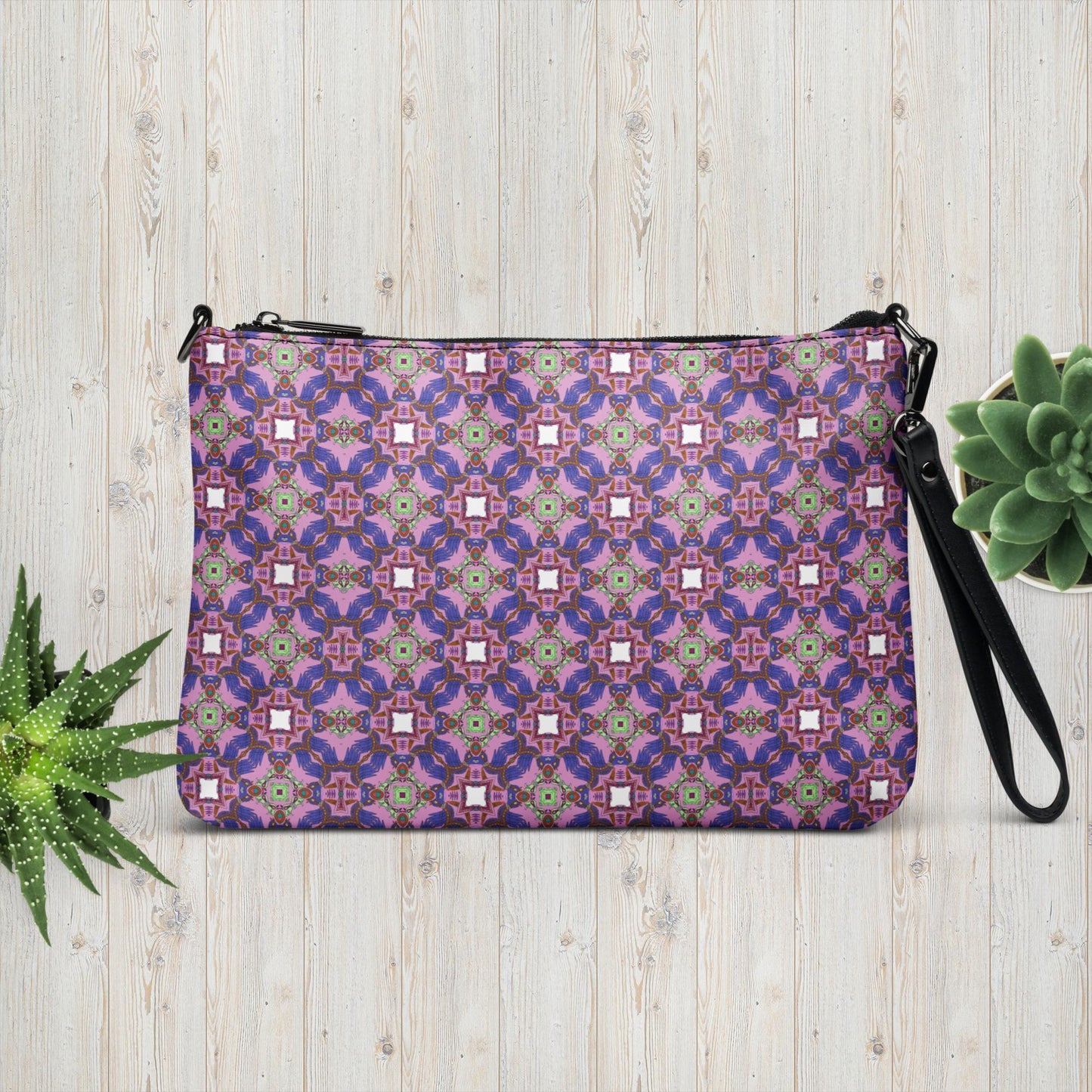 Crossbody Purple Geometry Handbag