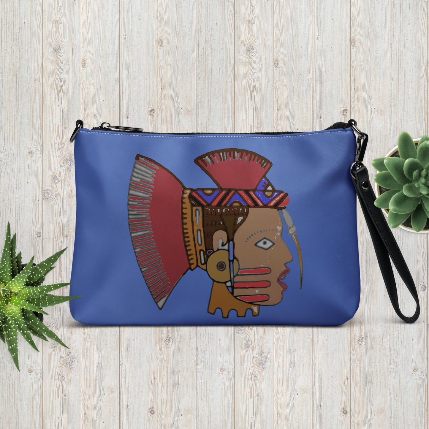 Crossbody Warrior Woman Blue Handbag