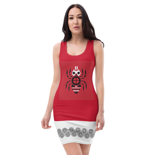 Bodycon Dress Red Spider