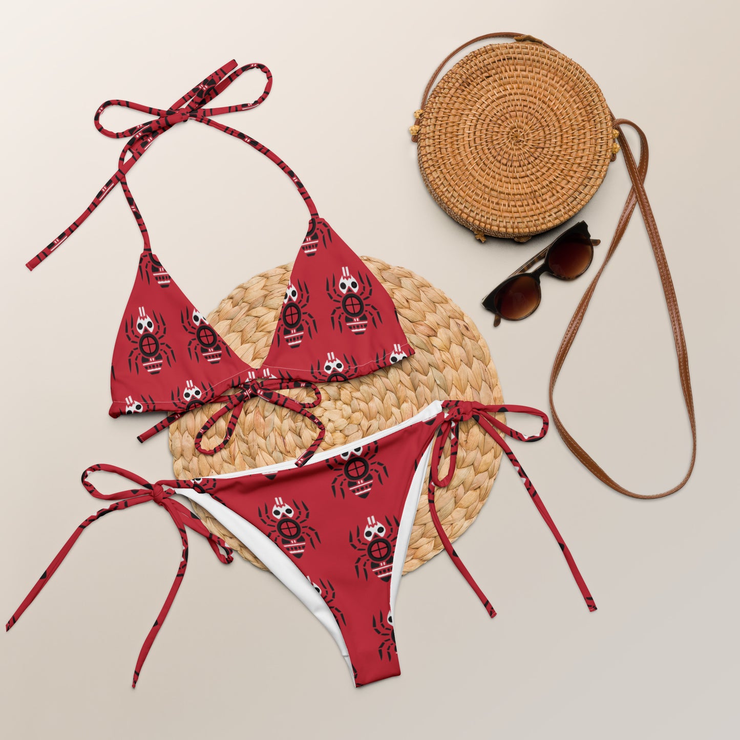 String Bikini Red Spider