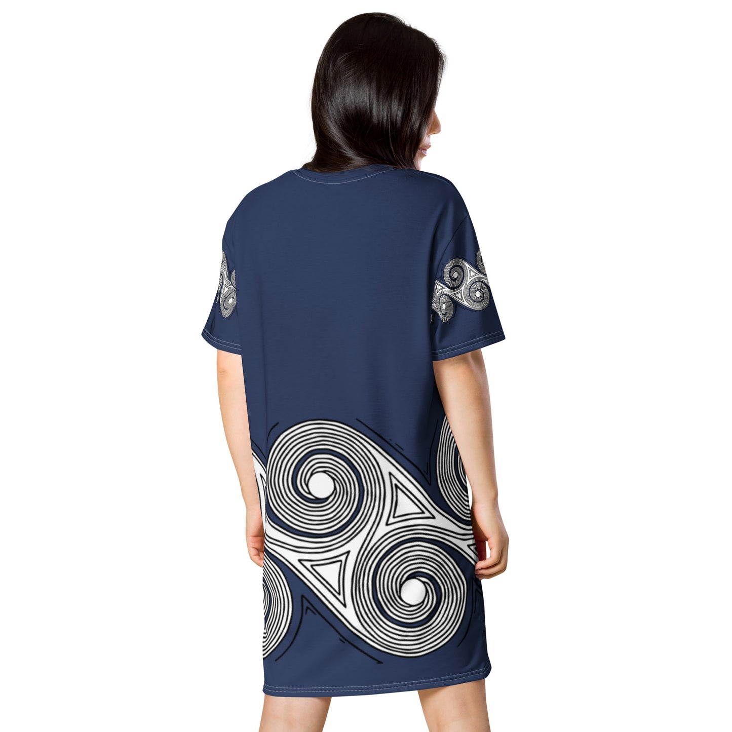 T-shirt dress Navy Swirl