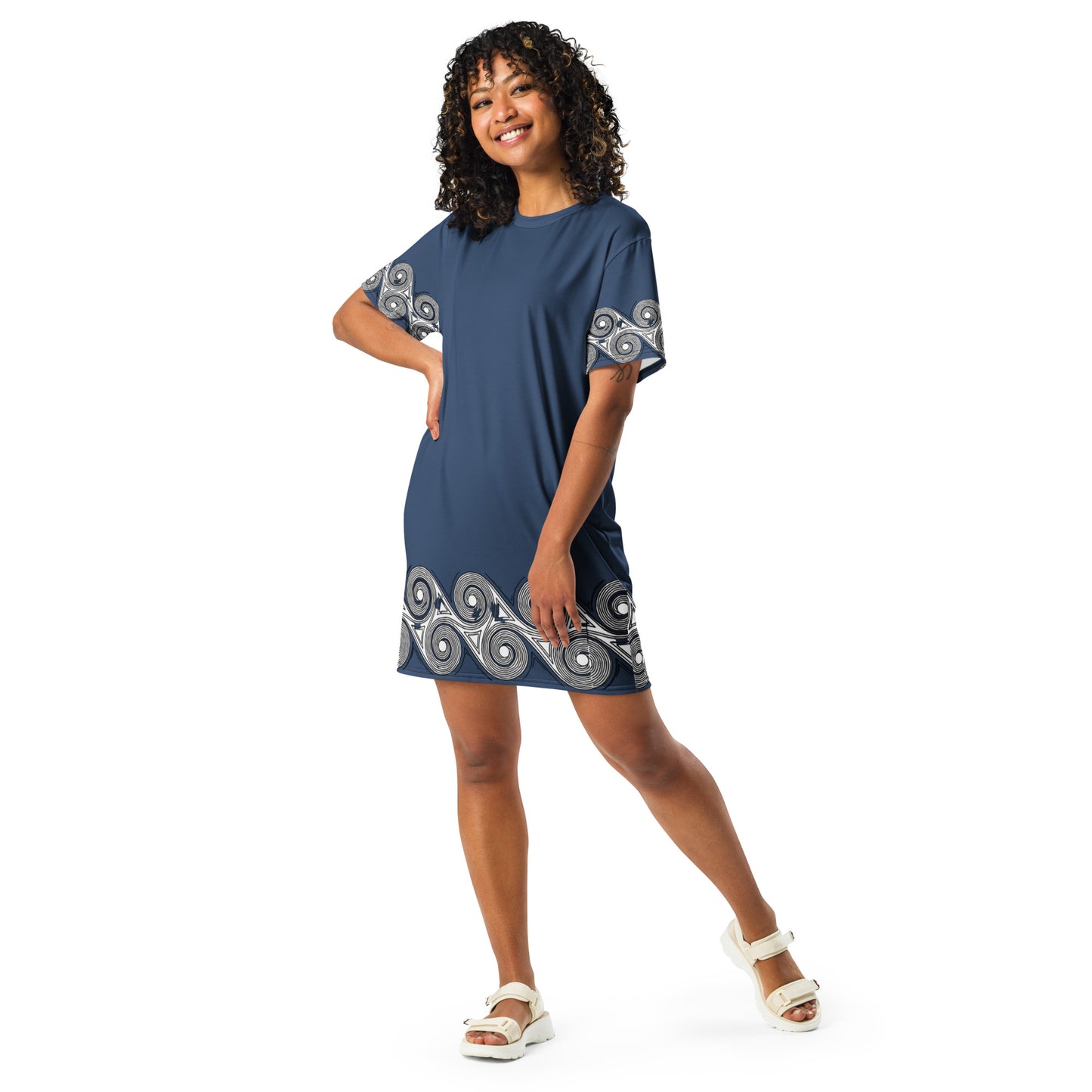 Navy Wind Clan T-shirt dress