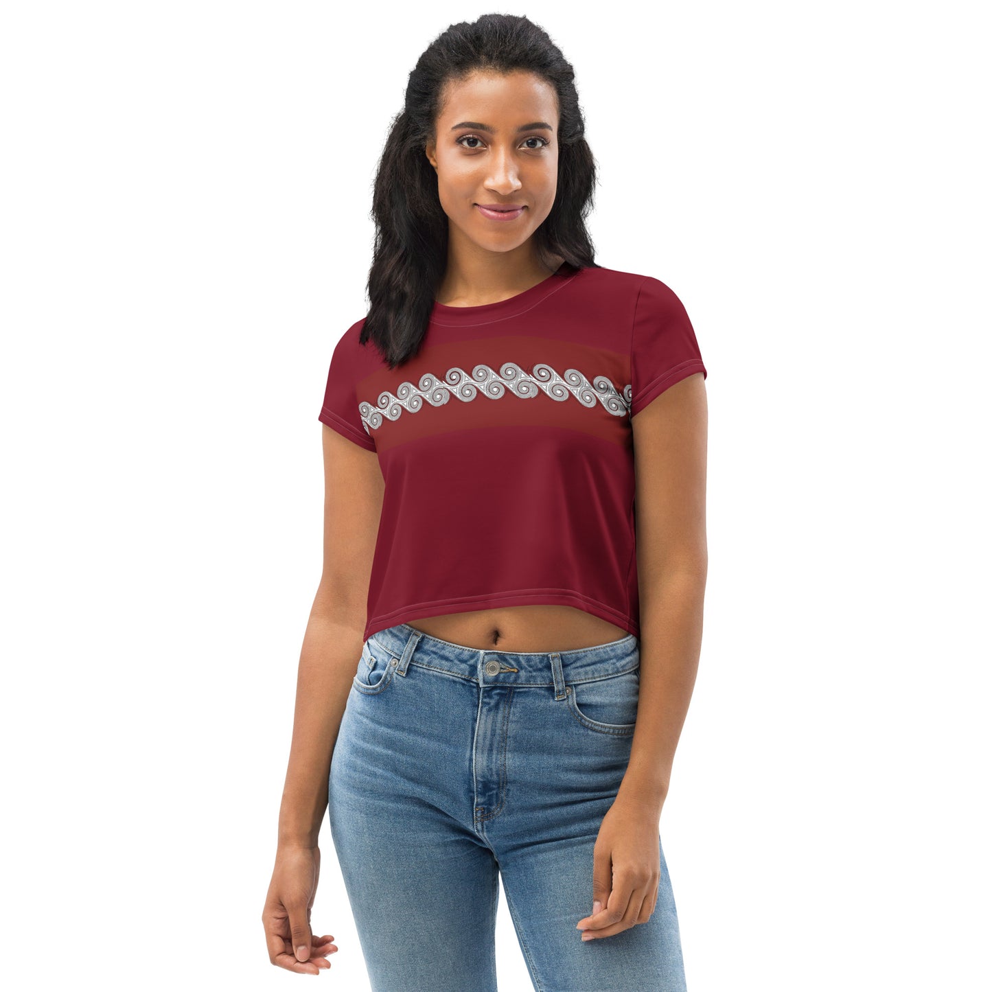 Crop Tee Brick Swirls