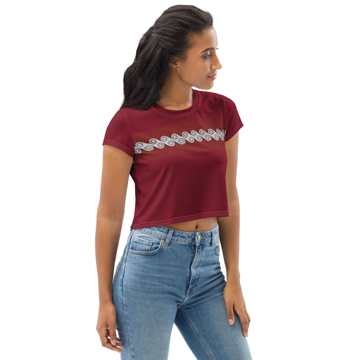 Crop Tee Brick Swirls