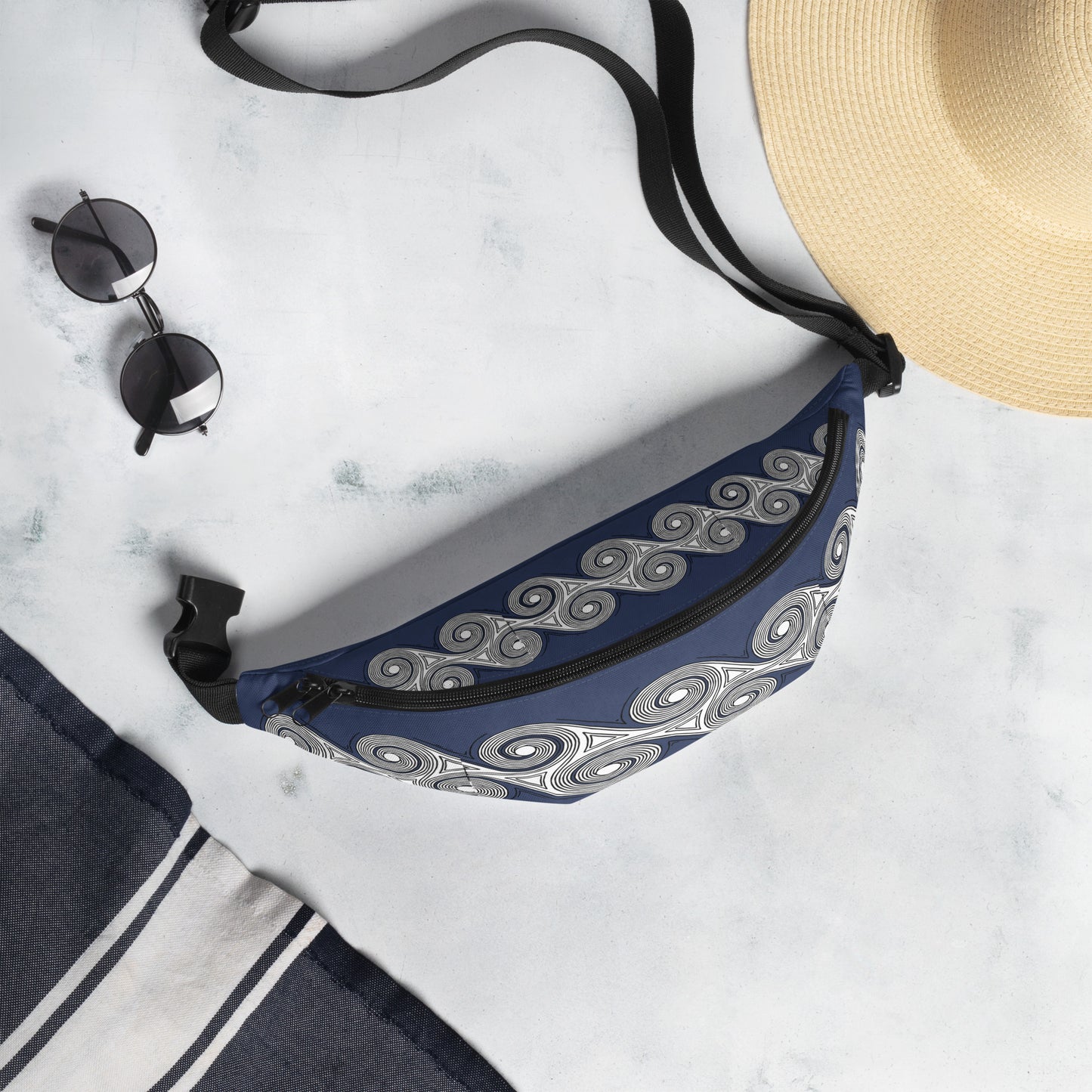 Fanny Pack Navy Swirls