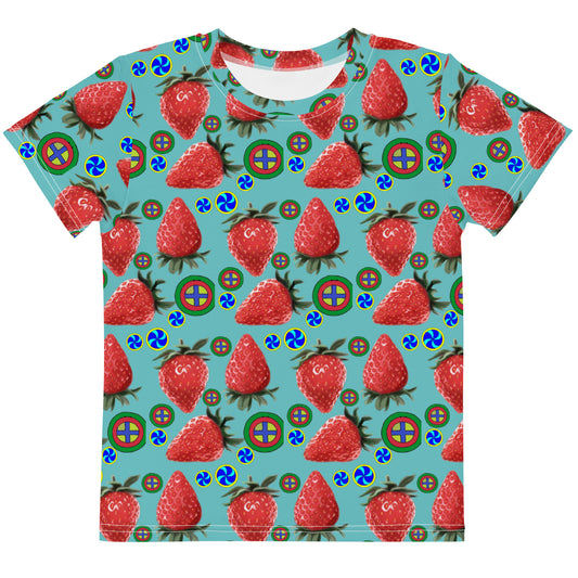 T-Shirt Kids Strawberries and Swirls