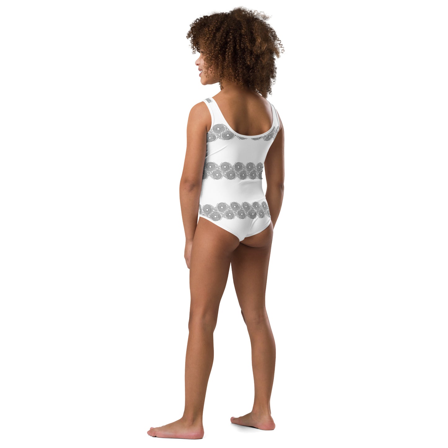 Swimsuit Kids White Swirls