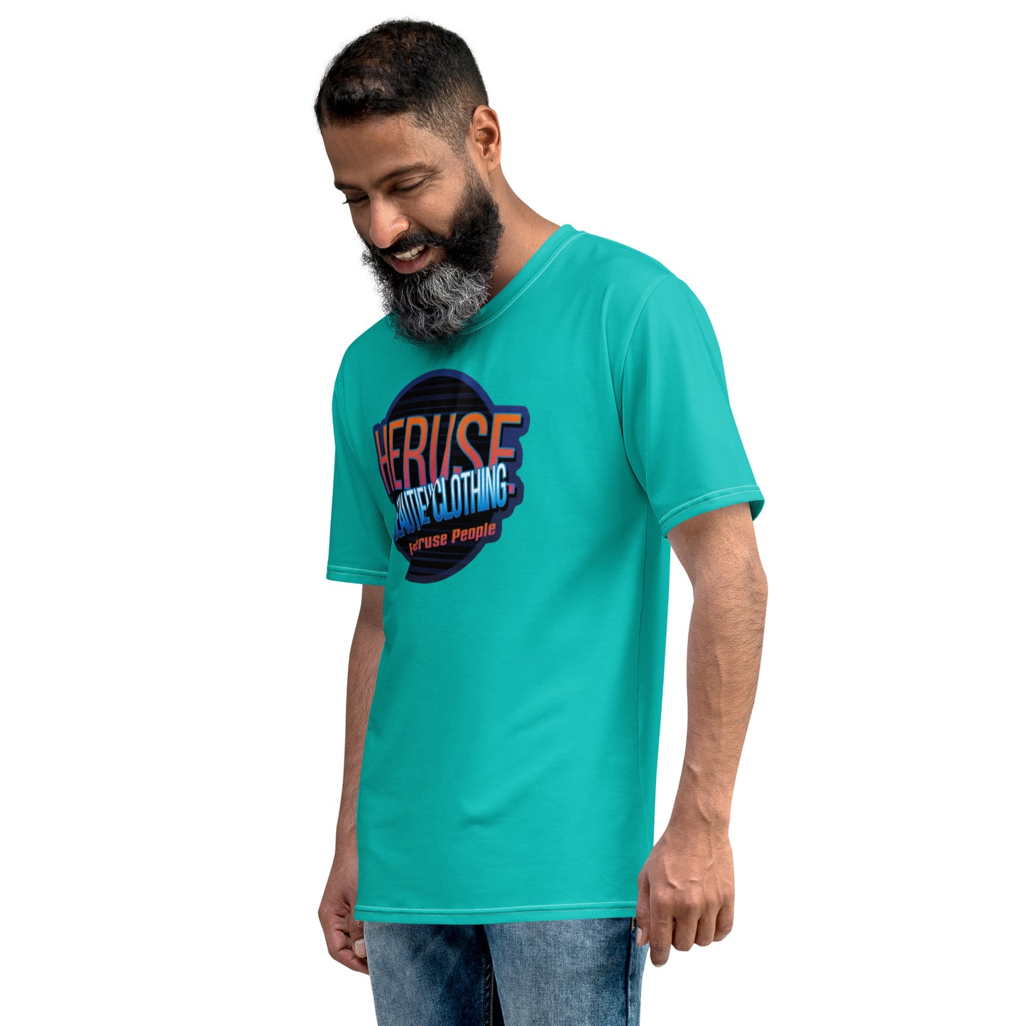 Tshirt Men's logo Turquoise