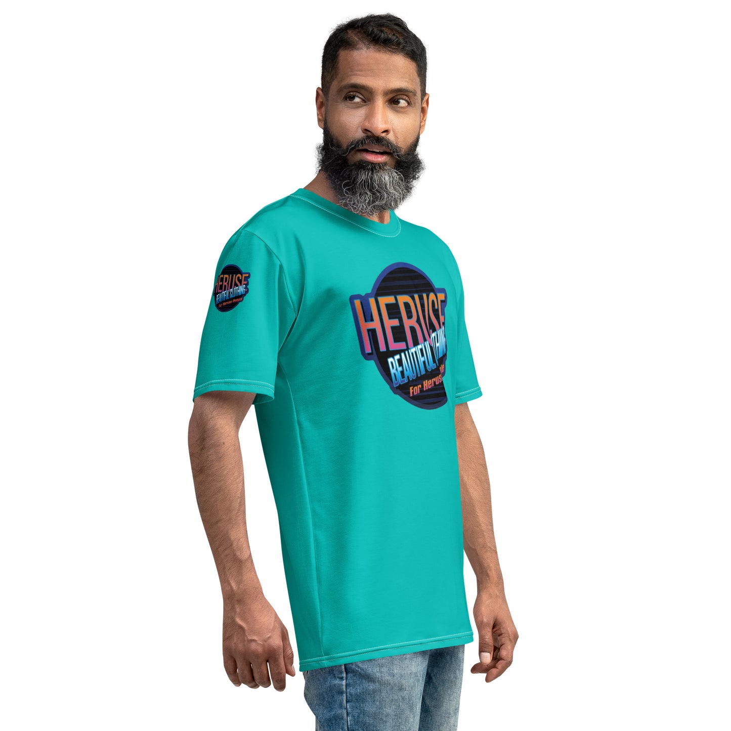 Tshirt Men's logo Turquoise