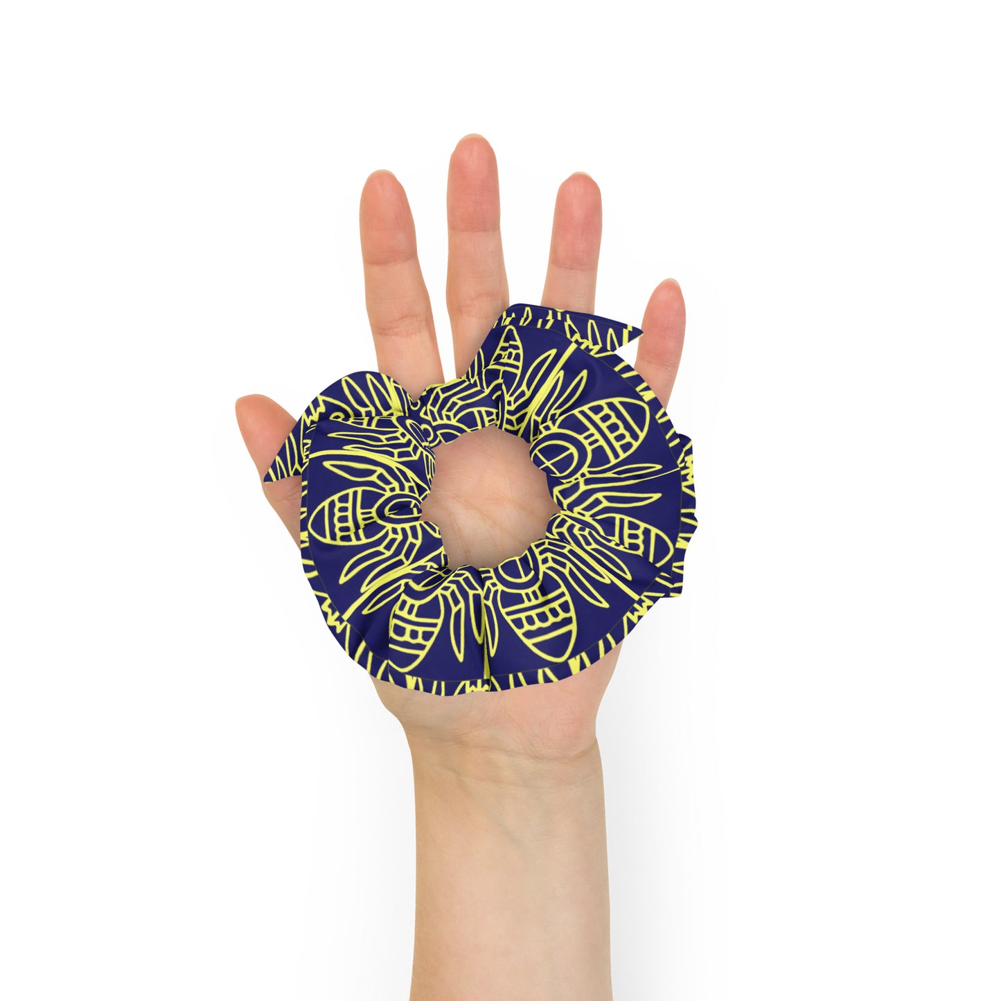 Scrunchie Navy Spider