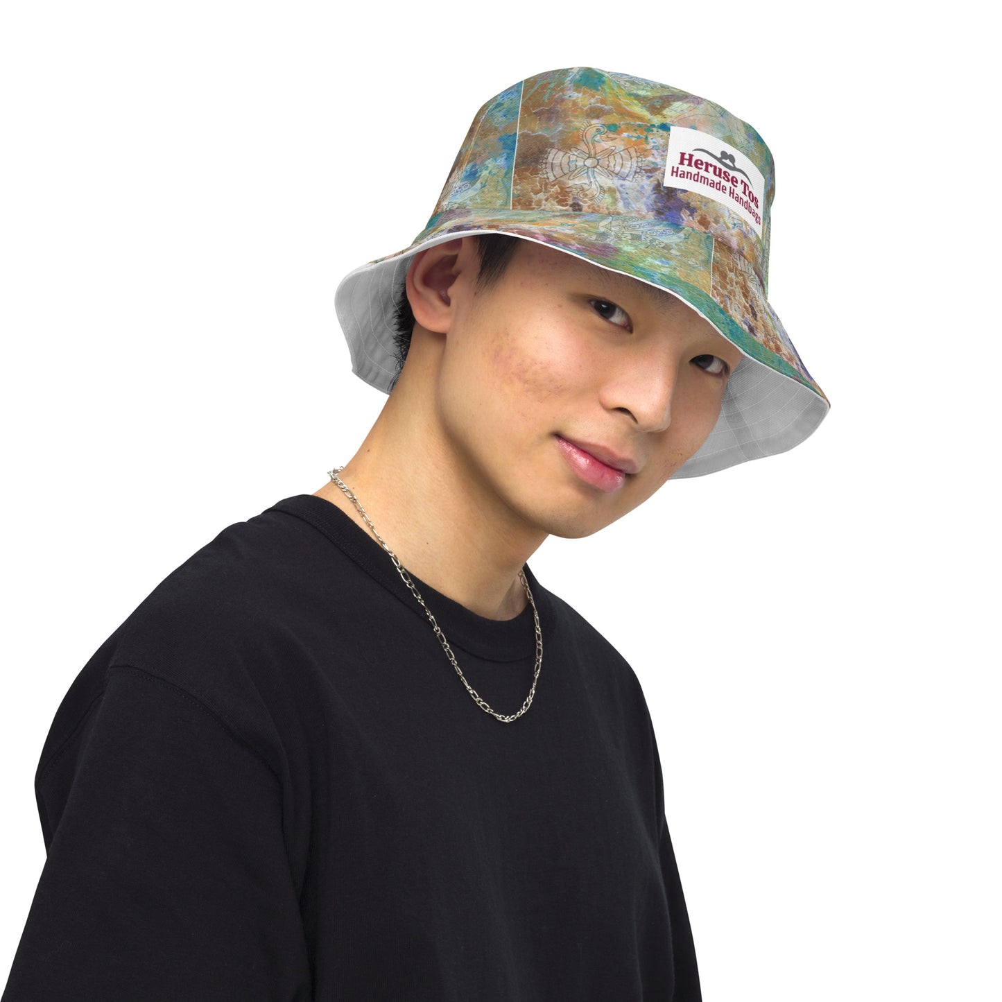 Bucket Hat Wild Onion and Solid as a Rock Reversible