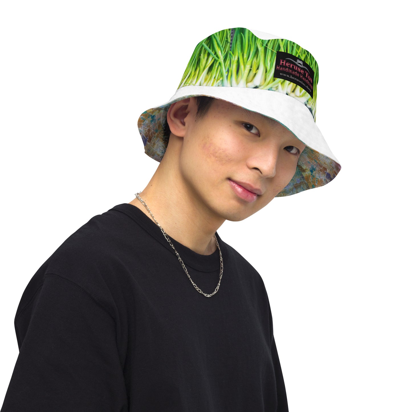 Bucket Hat Wild Onion and Solid as a Rock Reversible