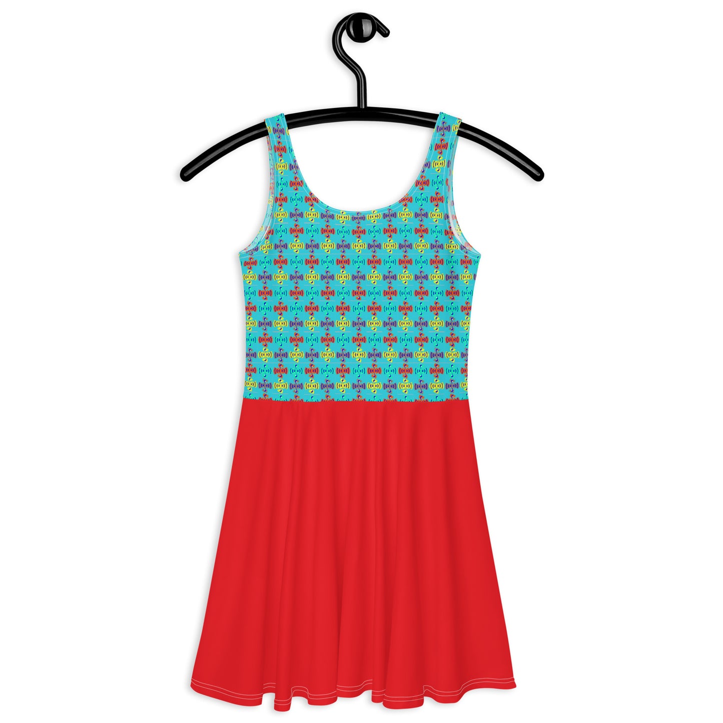 Skater Dress Double Headed Woodpecker Red