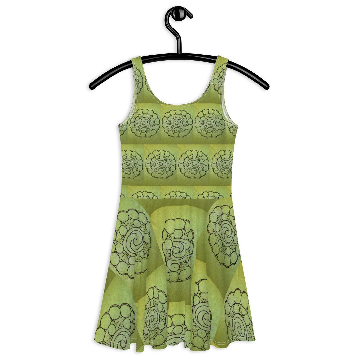 Skater Dress Green Shell Gorget