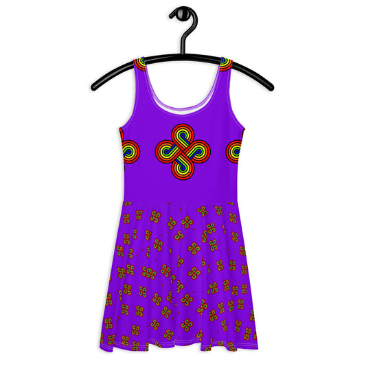 Skater Dress 4 Directions Purple