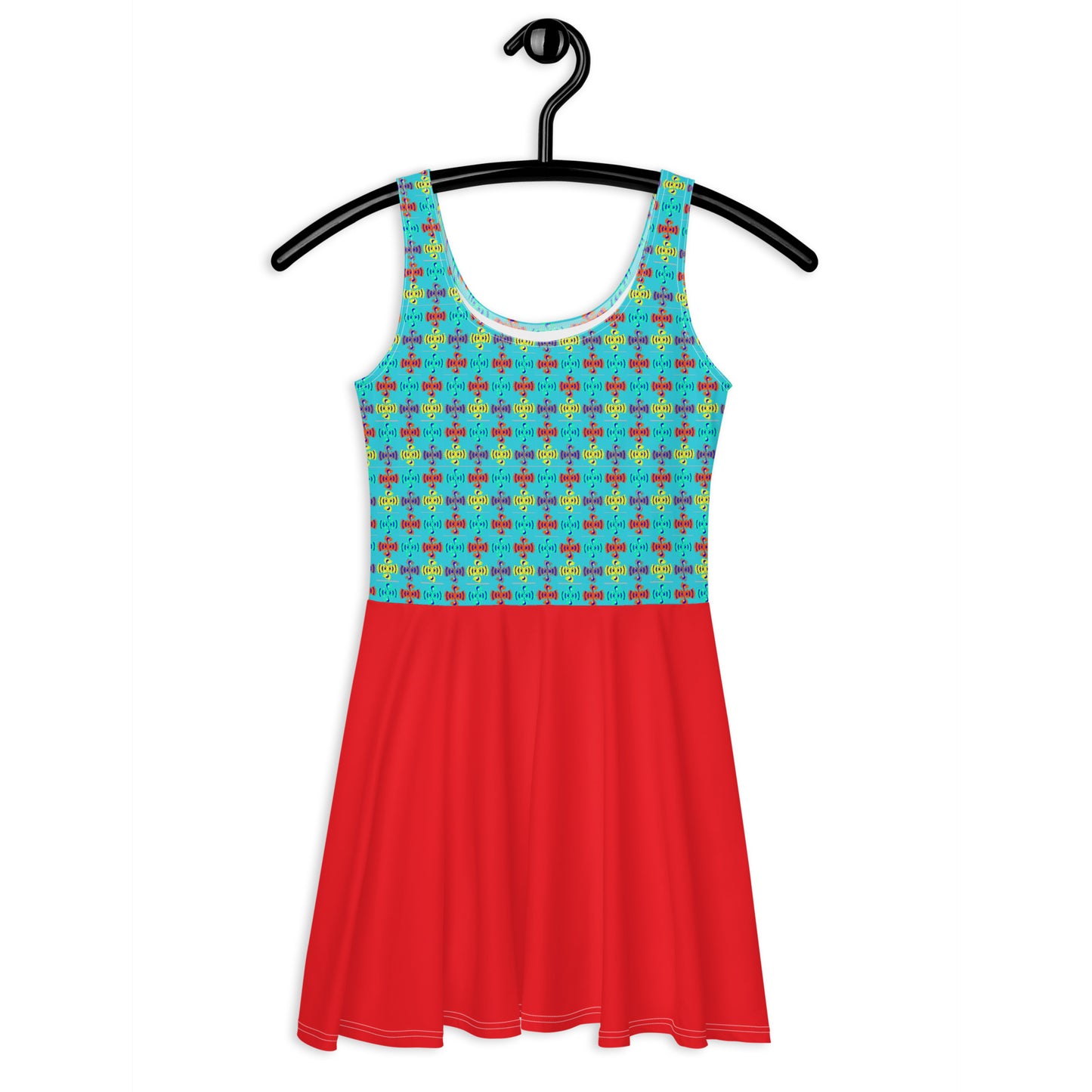 Skater Dress Double Headed Woodpecker Red