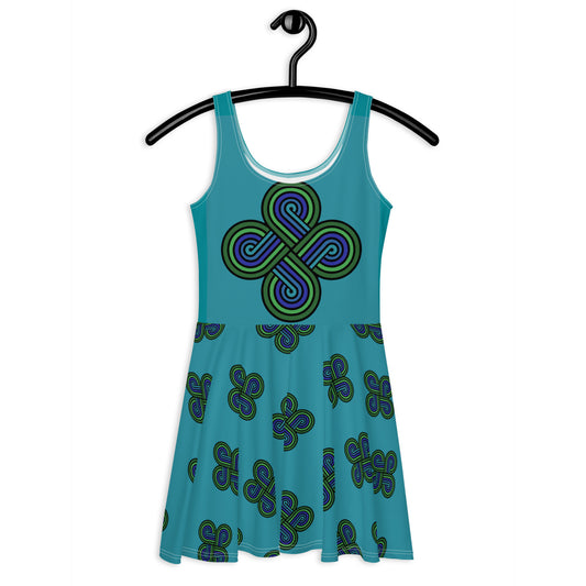 Skater Dress 4 Directions Teal