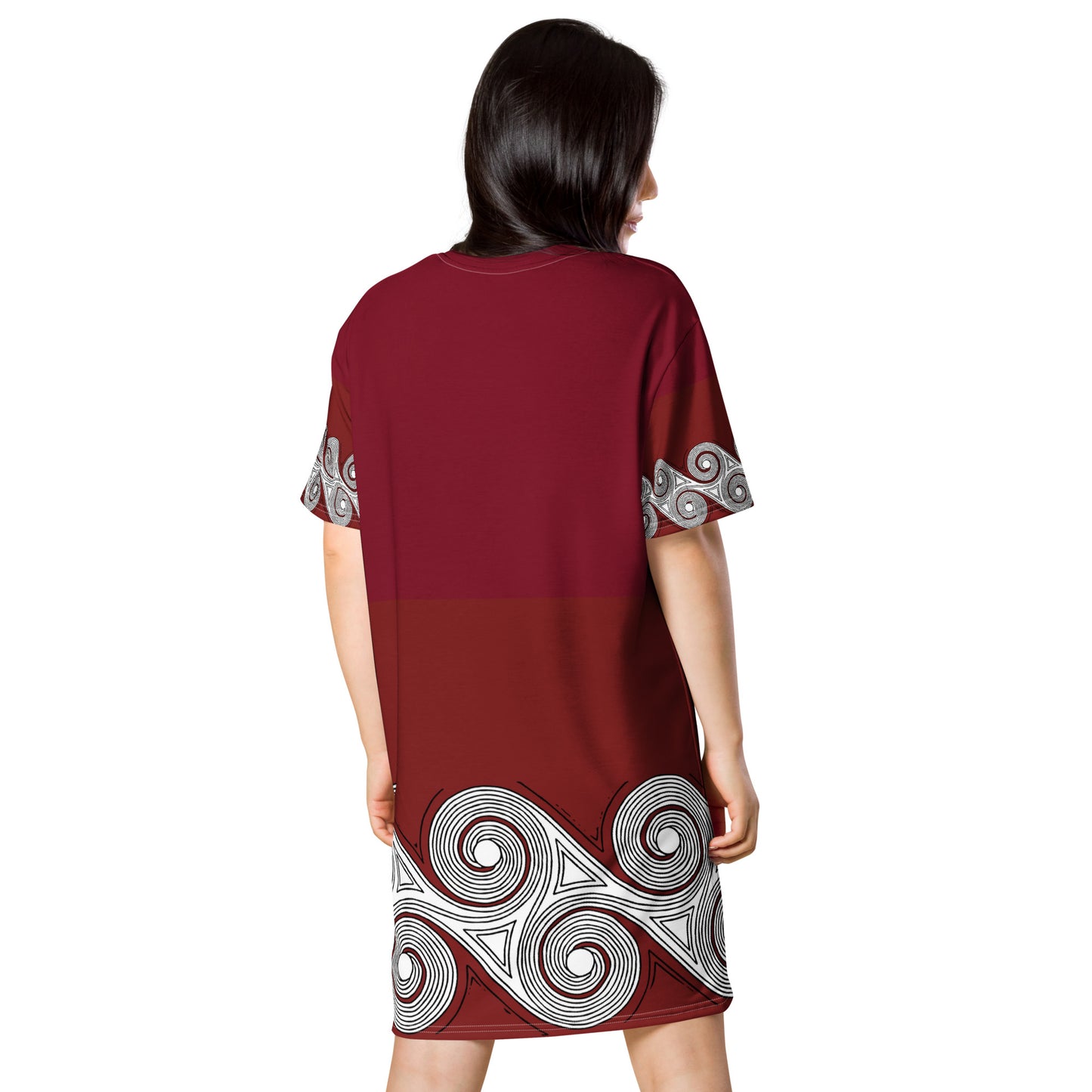 T-shirt dress Brick Swirl