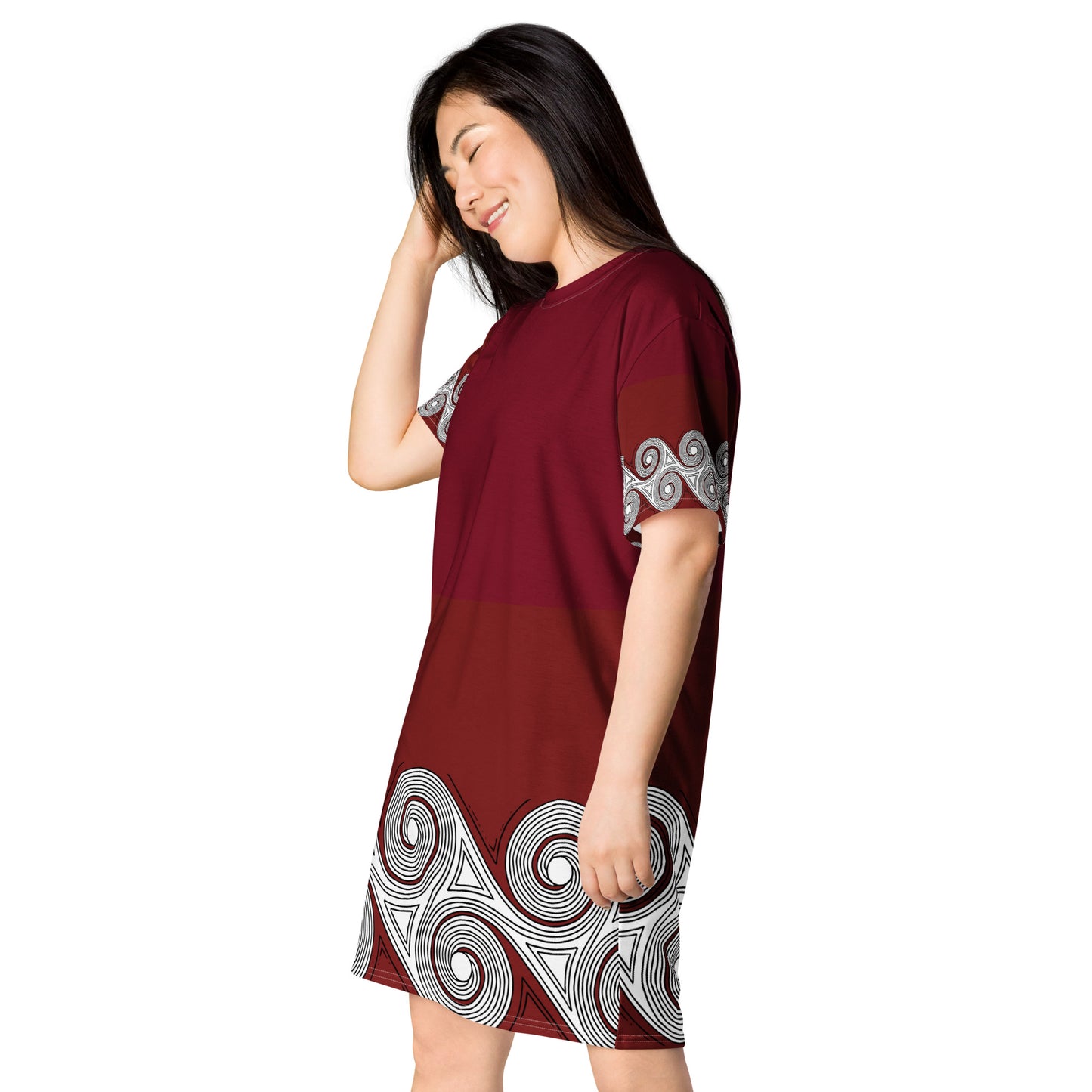 T-shirt dress Brick Swirl