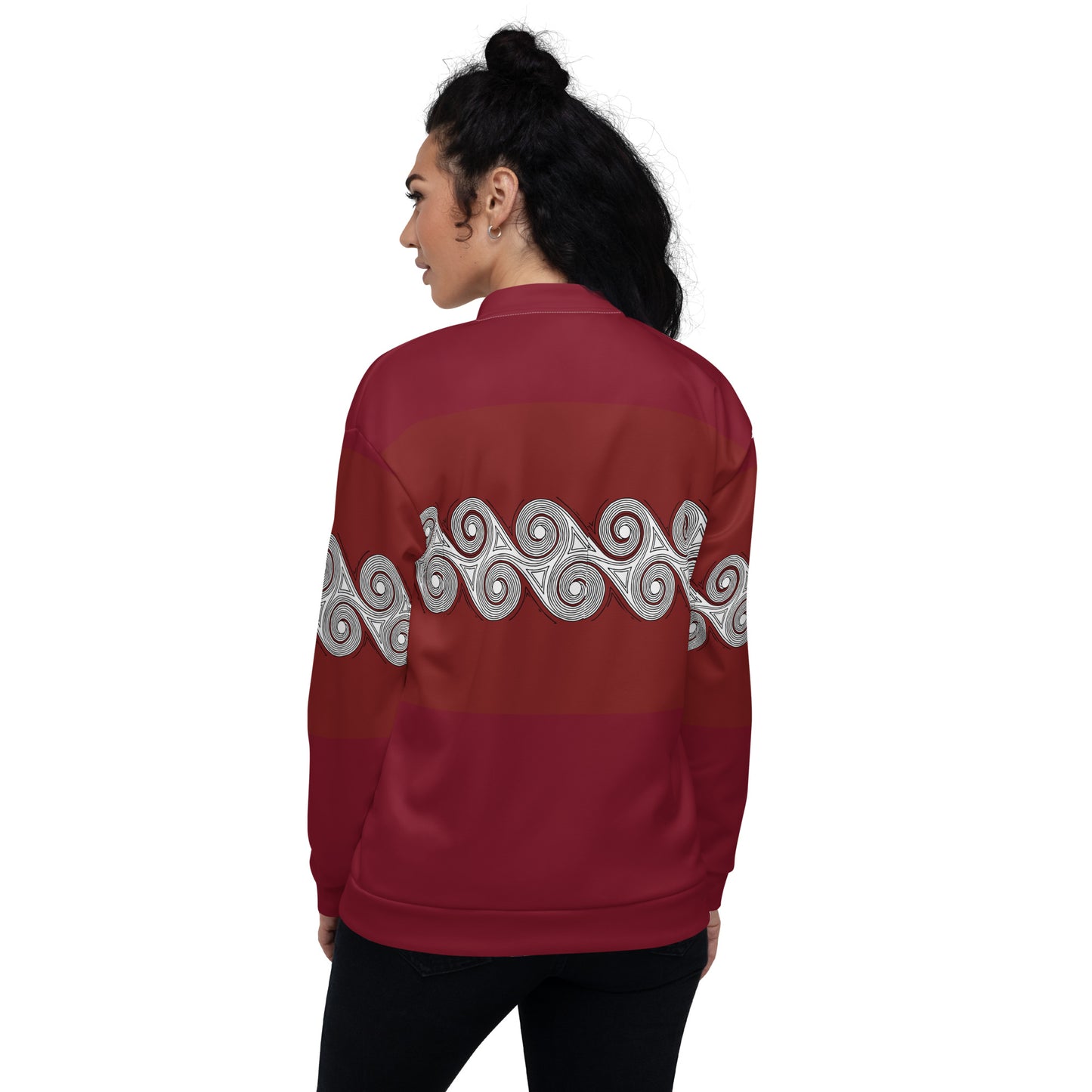 Bomber Jacket Unisex Brick Swirl