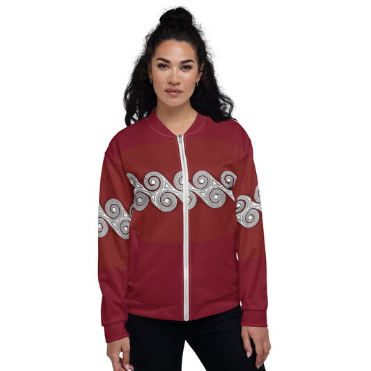 Bomber Jacket Unisex Brick Swirl