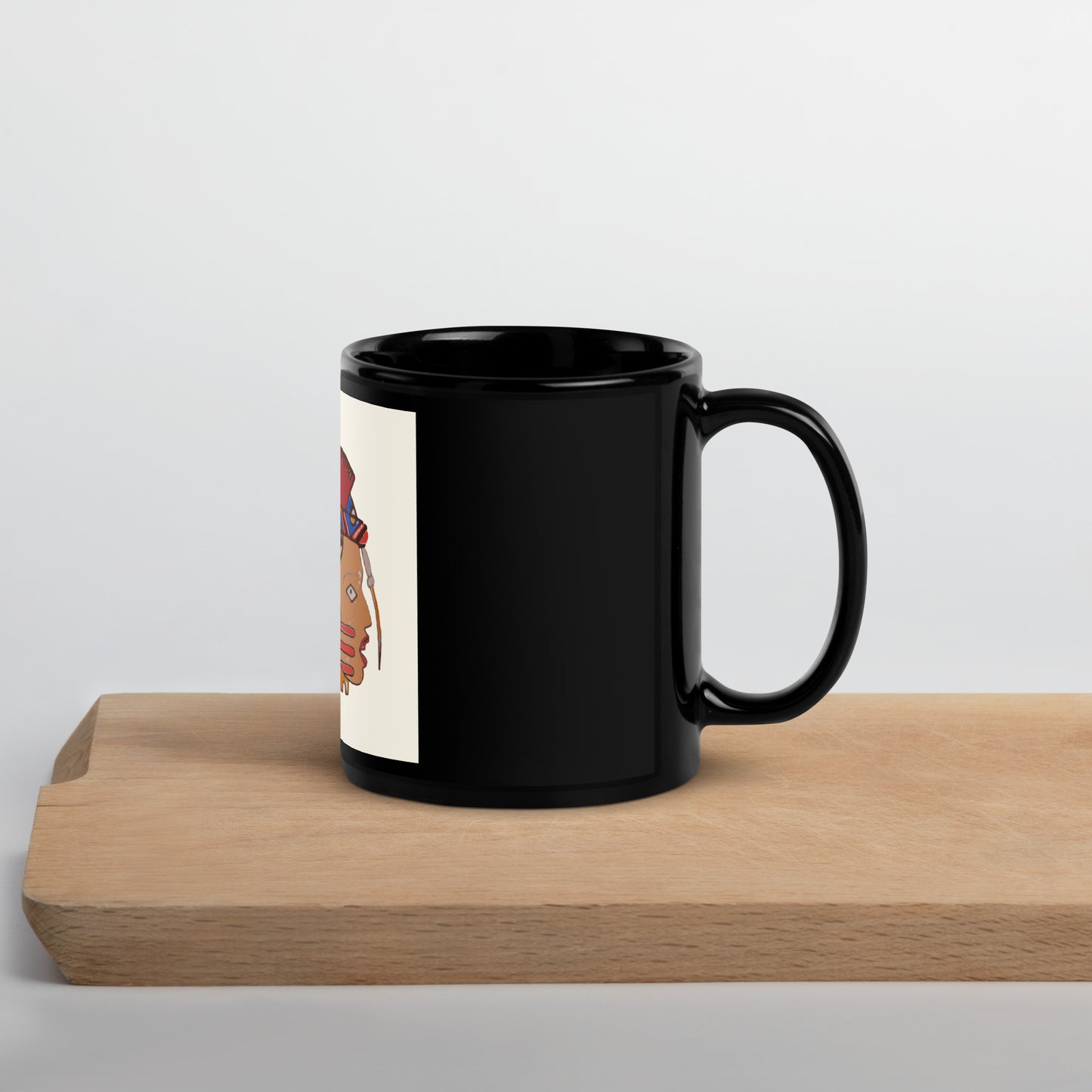 Mug Warrior Woman Black Glossy